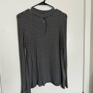 Striped Black and White Women's Top